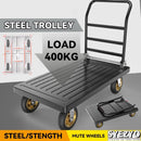 Syezyo Steel Trolley Mute Foldable Trolley Bearing 200KG Trolley