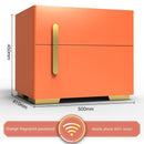 Ounes Invisible Table Smart Home Fingerprint Password Small Office All-steel Anti-theft Double Door