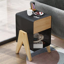 Original Nordic Iron Small Solid Wood Fashion Bedside Room Side Table Simple European Locker 2320 #