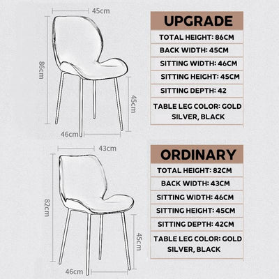 【Free Shipping】Simple Dining Chair Kitchen Upholstered Dining Table And Chair Home Lounge Chair Back