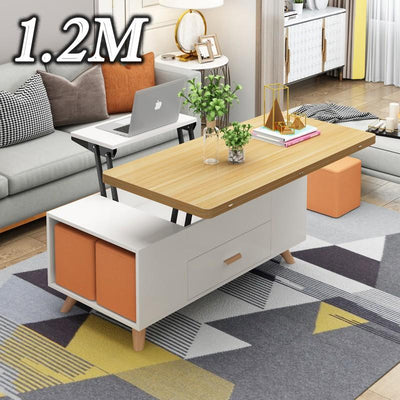 Multifunctional 3 In 1 Dining Table Home Folding Lifting Coffee Table Nordic Dual-purpose Telescopic