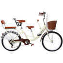 PIGEON Three-person Foldable Bicycle Father And Son Double Bike Couple Tour Two People Riding Tandem