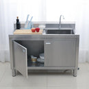 Kitchen Integrated Stainless Steel Cabinet Laundry Pool Balcony Household Sink with Platform Dish