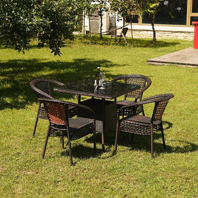 Mingran furniture rattan chair three piece set balcony small table chair tea table chair combination