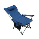 WONZOM Outdoor Foldable Chair Casual Portable Field Camping Chair Arm Chair Recliner Lounge Chair