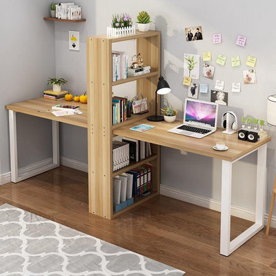 【🇸🇬 Ready Stock】Desk Bookcase Series Of Twins With Student Double Home Writing Table Study Table