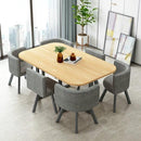 Nordic 1 Table And 6 Chairs Marble Dining Table Combination Home/ Small Apartment Office Conference