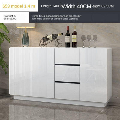 Side Cabinet Modern Minimalist Tea Cabinet Multi-functional Paint Cabinet White Cupboard Kitchen