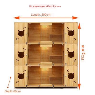 Villa Solid Wood Cage House Pet Display Cabinet Foster Breeding Cat Delivery Room