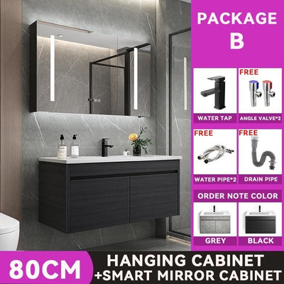 Zcm Bathroom Cabinet Washbasin Cabinet Combination Bathroom Modern Simple Washbasin Washstand Mirror