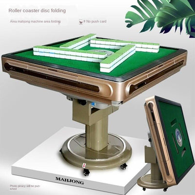 Mute Automatic Mobile Folding High Dual-purpose Machine Mahjong Table Household Four-port Roller