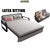 Folding bed Baizhi Fabric Foldable Bed 1.2 Latex Sitting and Lying Multi-functional Double Living