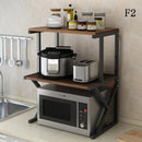 Kitchen Rack 2-3 Layers Of Metal Spice Storage Rack Load-bearing 100kg Home Microwave Oven Shelve