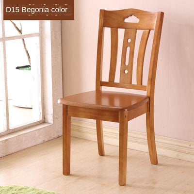 Solid Wooden Dining Chair Family Hotel Restaurant Chair Log Chair