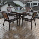 Mingran furniture rattan chair three piece set balcony small table chair tea table chair combination