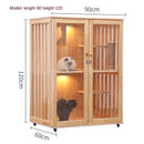 Cat Cage Villa Double-decker Three-story Display Cabinet Solid Wood Pet House