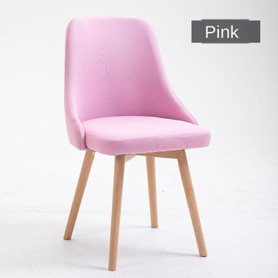 Nordic Dining Home Simple Backrest Stool Solid Wood Desk Makeup Girls' Cute Bedroom Writing Chair