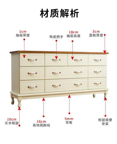 Solid Wood Simple Modern Living Room Bedroom Locker Special Price American Chest of Drawers Storage