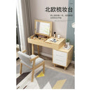 Nordic Dressing Table Simple Solid Wood Dressing Table Multi Functional Flip Bedroom Cabinet Small