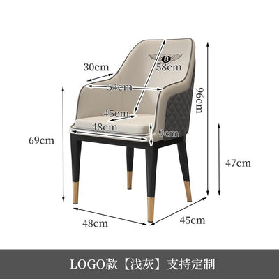 Luxury Dining Chair, Household Leisure Chair, Back, Hotel Sales Department, Reception, Negotiation,