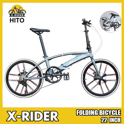 Hito X6 Foldable Bicycle 20/22-inch Double Tube Folding Bicycle Ultra-light Magnesium Alloy Portable