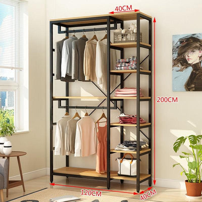 🔥🔥【Ready Stock】Bedroom Locker Cloakroom Double-decker Hanger Simple Style Home Open Floor-to-be