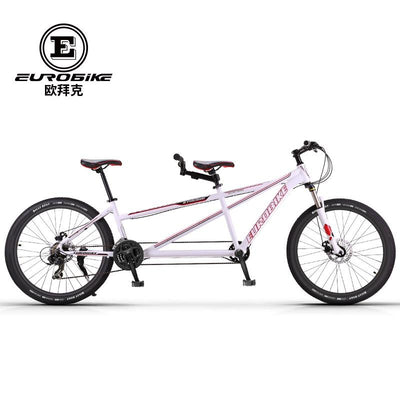 Tandem Bicycle Shimano 21/24-speed 26-inch Aluminum Alloy Frame Leisure Travel Bicycle Disc Brake