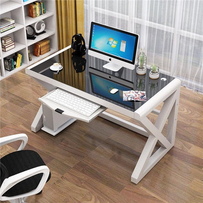 🎉Ready Stock🎉 Simple Modern Desk Writing And Chair Set Integrated Internet Cafes Game Table