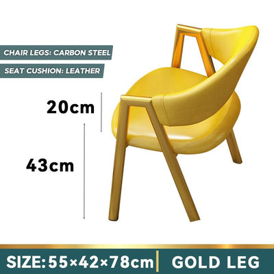 Nordic Backrest Dining Chair Leisure Iron Home Computer Chair Simple Modern Lazy Student Makeup