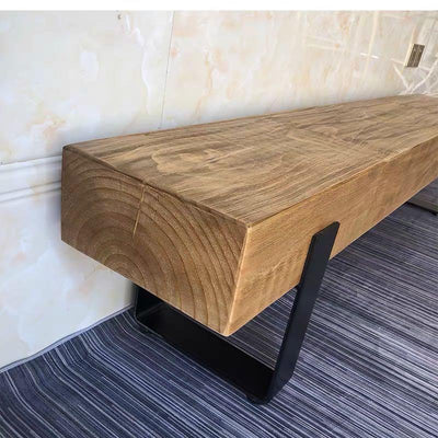 Nordic Solid Wood Bench, Household Log Tv Cabinet, Simple and Modern Shoe Changing Stool, Creative