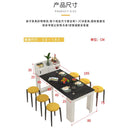 AUSITUR Foldable Dining Table Retractable Rock Board Dining Table Small Apartment Kitchen Dining