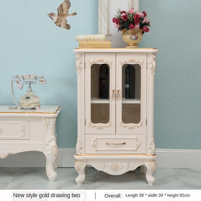 European Small Wine Cabinet White Dining Cabinets Locker Kitchen Display Cabinets Tea Cabinets