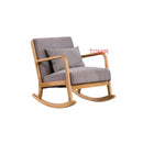 Wood Rocking Chair Lounge Chair Balcony Home Casual Nap Chair Single Lazy sofa