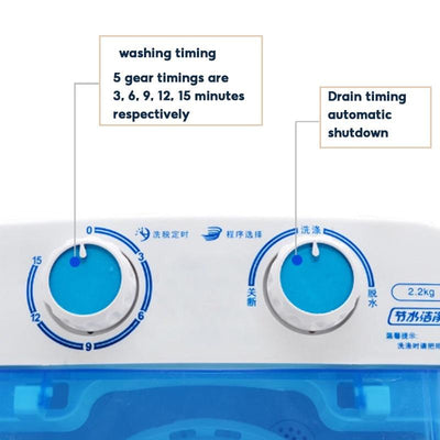 Portable Washing Machine Mini Washing Machine Blu Ray Baby Semi-automatic Washing Machine Cleaning