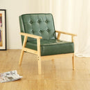 Solid Wood Armchair Fabric Single Sofa Chair Cafe Lounge Chair Double Bedroom Small Sofa