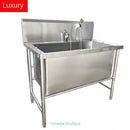 Pool Stainless Cat and Pet Bath Shower Basin Wash Hands White Steel Dog Trough Rust-proof