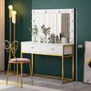 Golden Steel and Wood Dressing Table, Simple Make-up, Modern Movie Studio, School Color Make-up