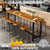 Bar Table Solid Wood High Foot Nordic Bar Table and Chair Iron Leisure Milk Tea Shop Bar Clear Bar
