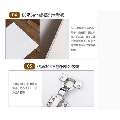 Kitchen Hanging Cabinet Wall Cabinet Top Cabinet Solid Wood Storage Cabinet Sliding Door Toilet