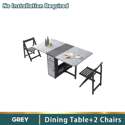 HQ Nordic Multifunctional Folding Dining Table And Chair Combination Modern Minimalist Family Home