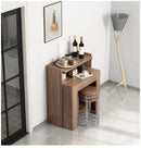 Folding Dining Household Small-sized Invisible Telescopic Solid Wood Space-saving Sideboard Table