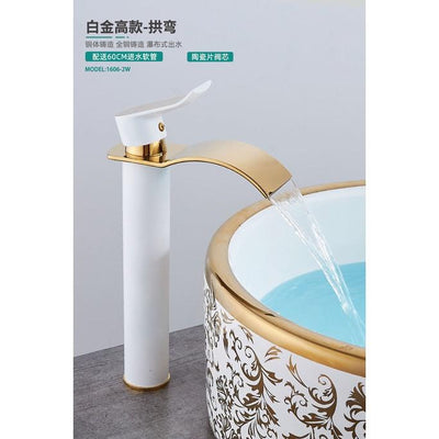 RUNZE Gold Basin Sink Hot & Cold Mixer Kitchen Faucet Brass Bathroom Water Tap Multi-styles To