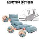 JUZHUXUAN Large Floor Chair 3-Adjustment Head Back Leg Adjustable Elegant Ergonomic Lounger Chair