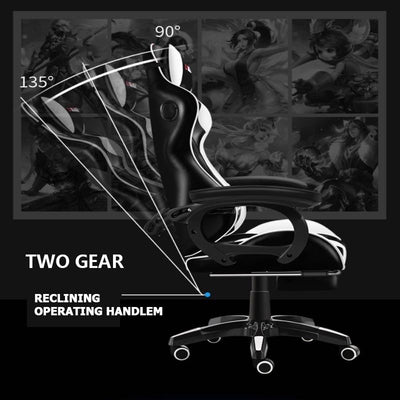 Gaming Chair Comfortable Nylon Foot With Footrest Office Chair Computer Chair E-sports Chair