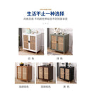 GC Kitchen Cabinet Storage Rattan Cabinet Solid Wood Household Wall Integrated Rattan Cabinet