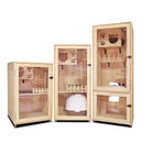 HOOOPET Cat Cage Solid Wood Cat Villa Household Luxury Three Floor Cat Cabinet Pet House