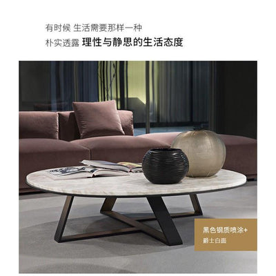 Nordic Marble Coffee Table Italian Living Room Simple Modern Titanium Stainless Steel Creative