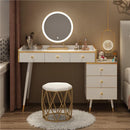 Nordic Dressing Table With Mirror Light Luxury Style Make Up Table Bedroom Storage Cabinet