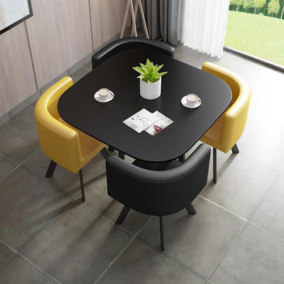 SENBIJU Nordic Dining Table Simple Combination Set With 4 Dining Chairs Family Sales Office