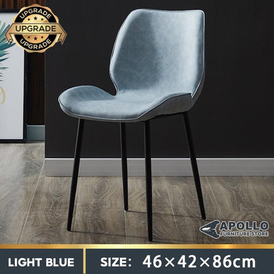 APOLLO PU Leather Dining Chair / Waterproof Designer Dining Chair / Wear-resistan Luxury Soft